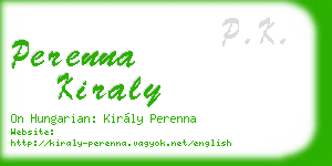 perenna kiraly business card