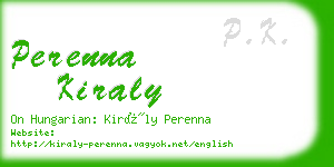 perenna kiraly business card